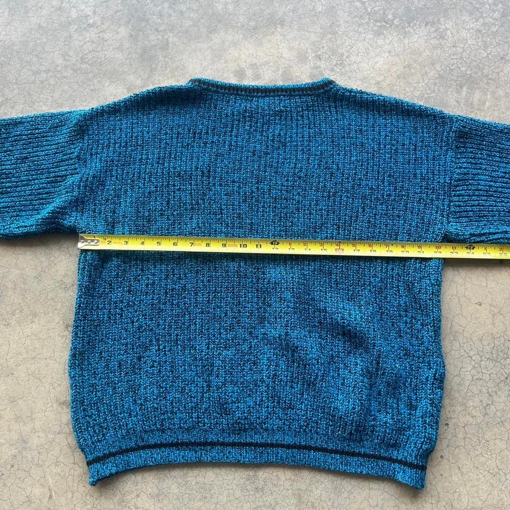 Vintage traditionalist blue knit sweater